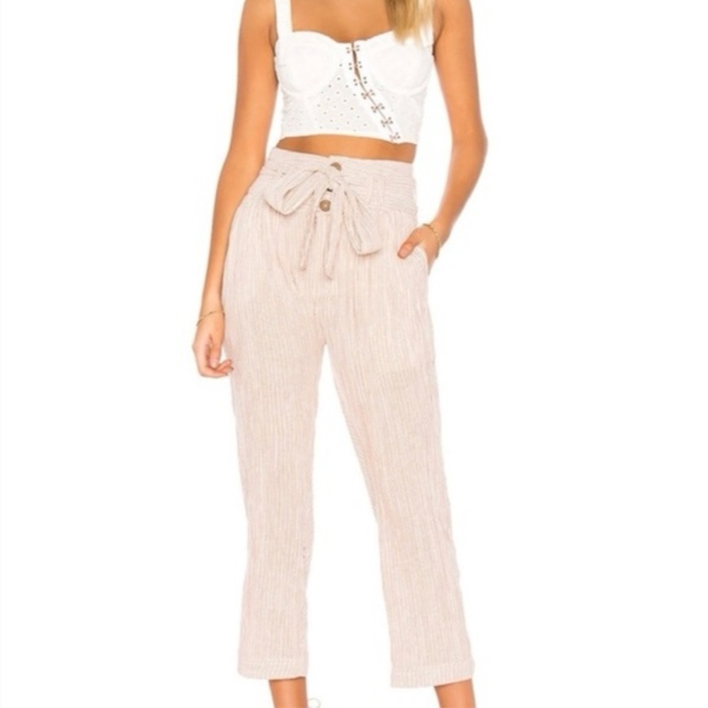 🌴 FREE PEOPLE striped crop pants 🌴